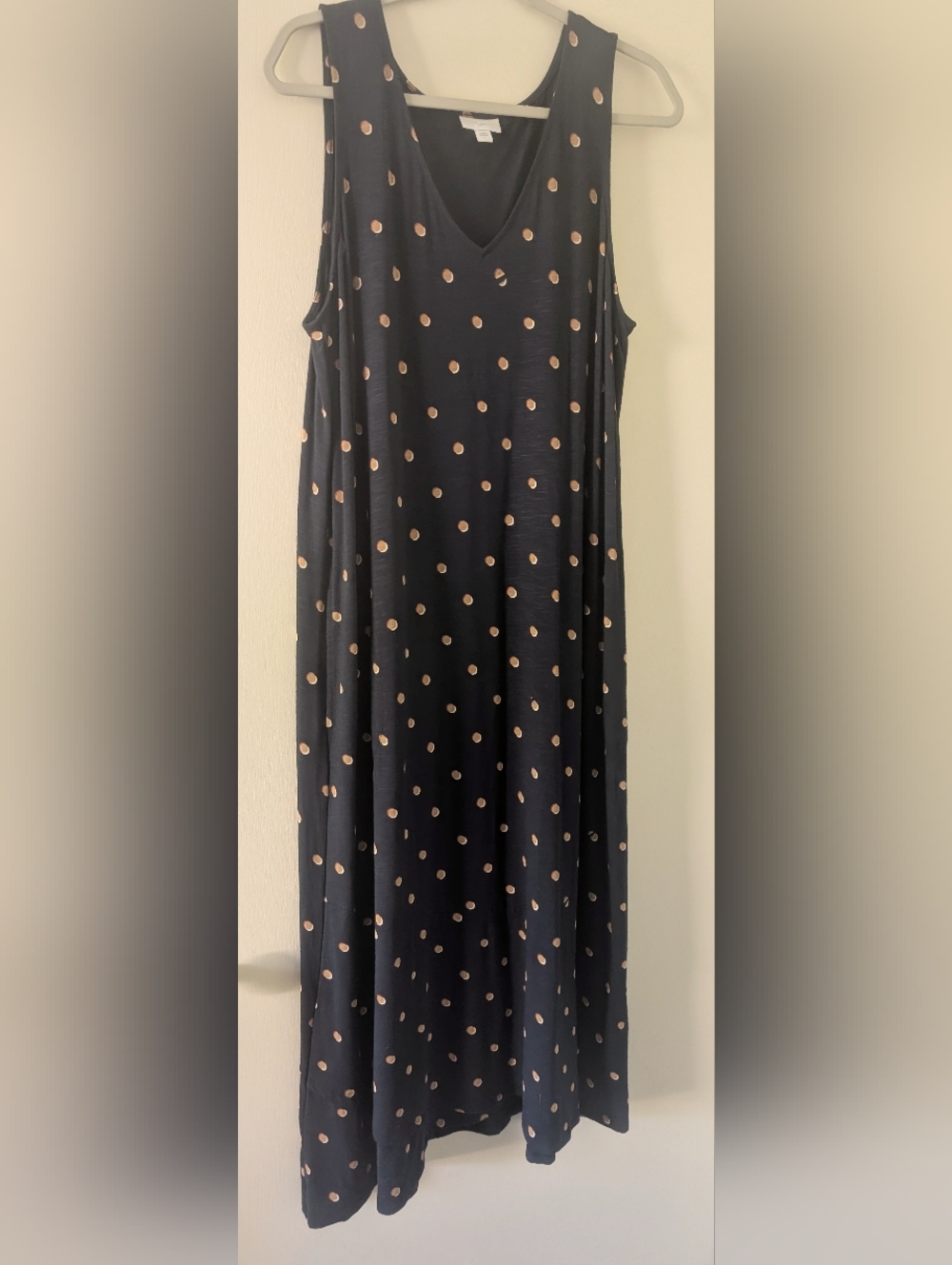 Sleeveless Navy J Jill Maxi Dress